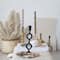 Hello Honey® 9" Enameled Decorative Metal Taper Candle Holder